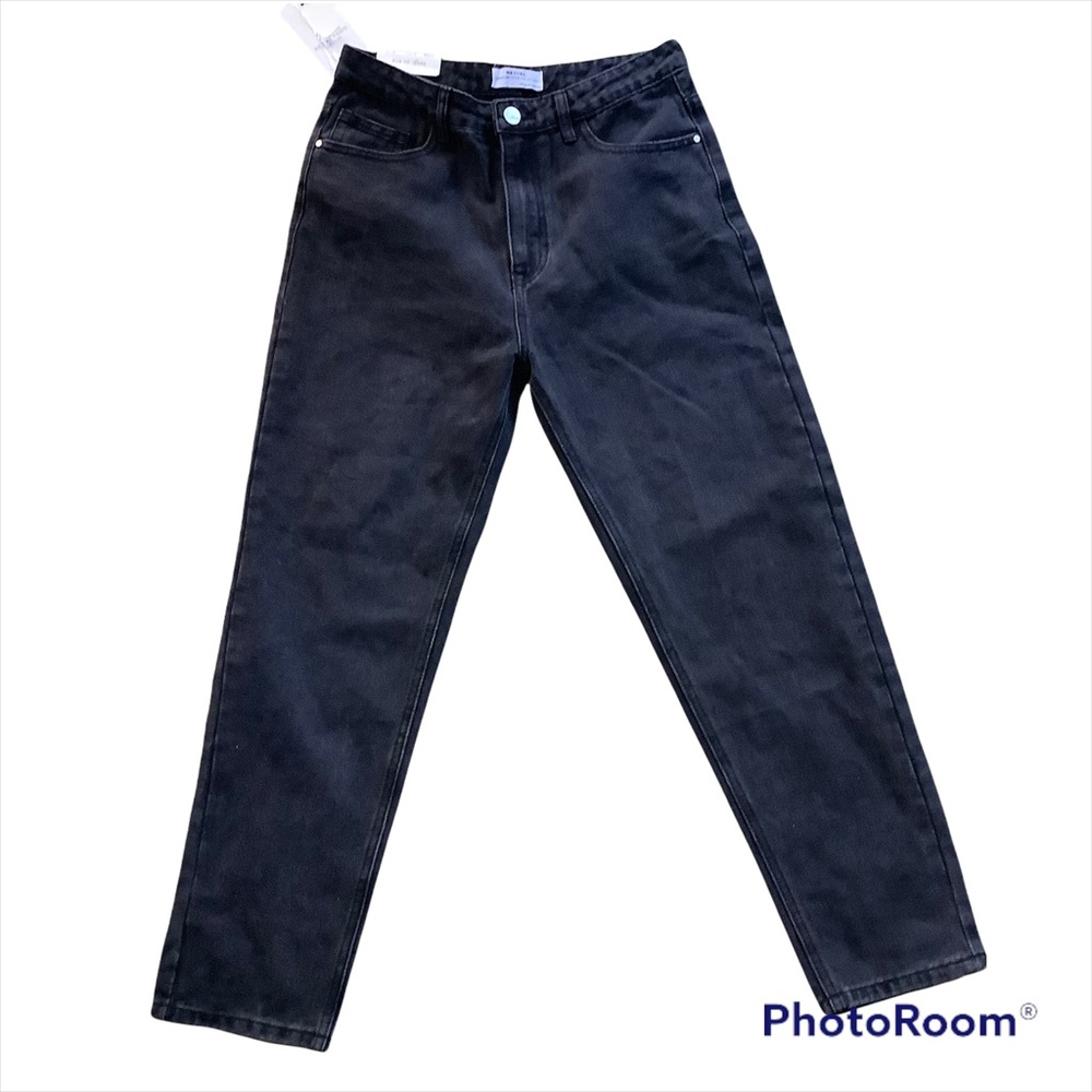 Redial Womens Mom Fit  Black Denim Jeans Size 10 NWT